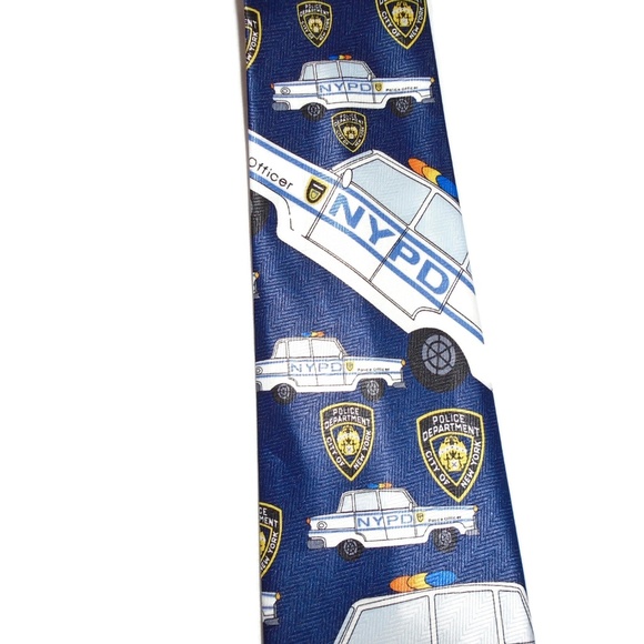 NYPD Cop Police Officer Tie NWT Umo Lorenzo Italy - Picture 2 of 2